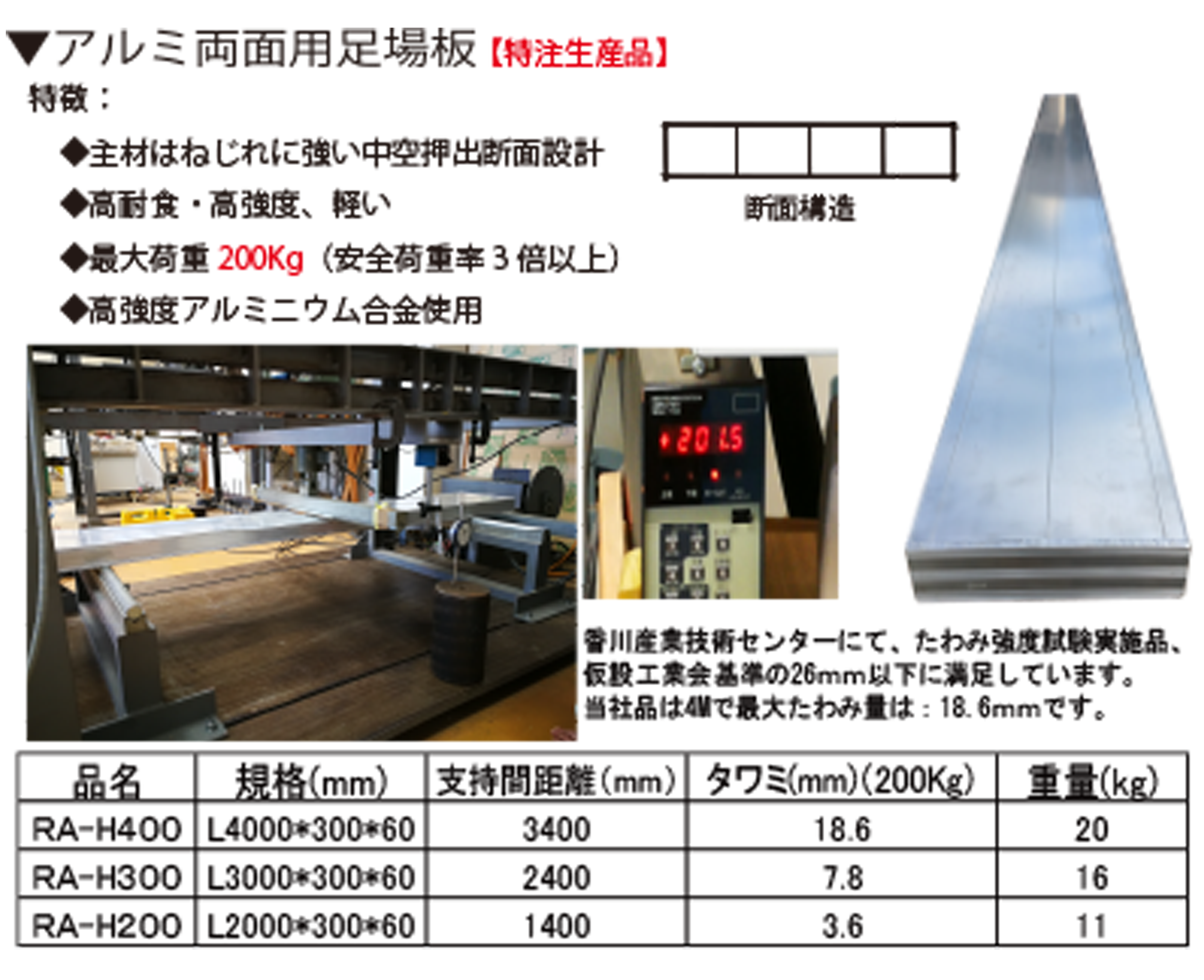Ryuwaのアルミ製足場板｜株式会社隆和工業